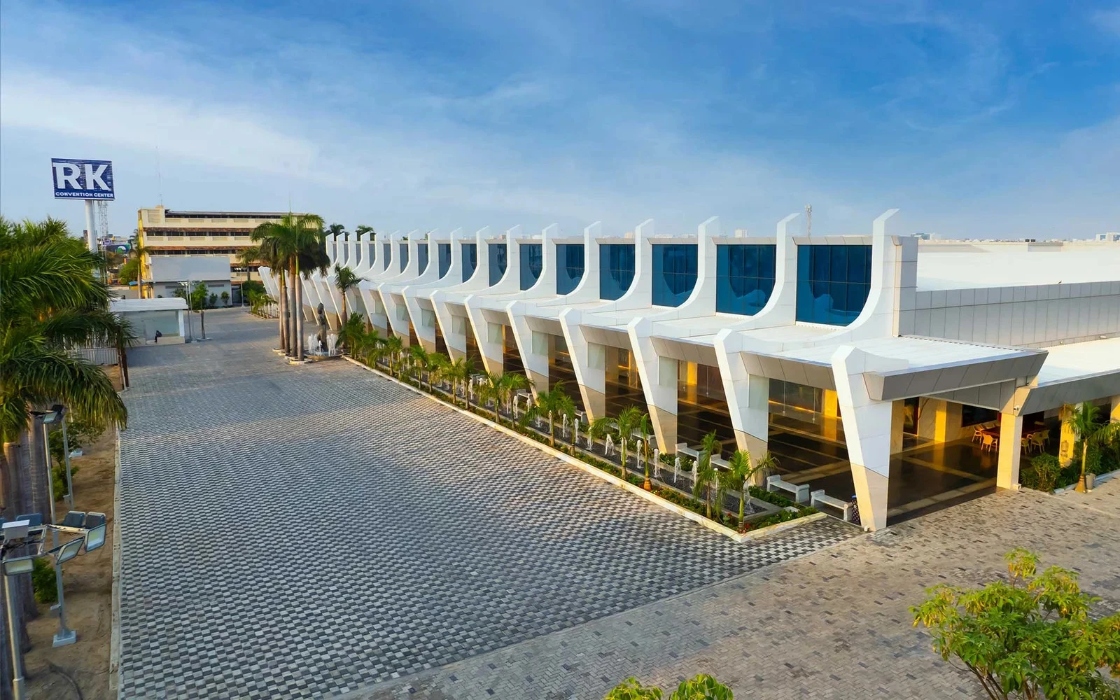 RK Convention Centre exterior and entrance courtyard